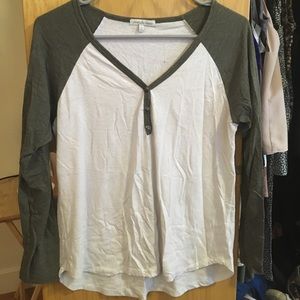 Button Up Baseball Tee